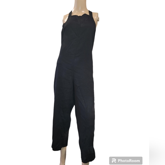 Urban outfitters black linen overall,  size xs-tp - Picture 5 of 11